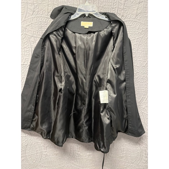 MICHAEL Michael Kors Hooded Trench Coat Belted Snap Button Pockets Women PL - Picture 3 of 16